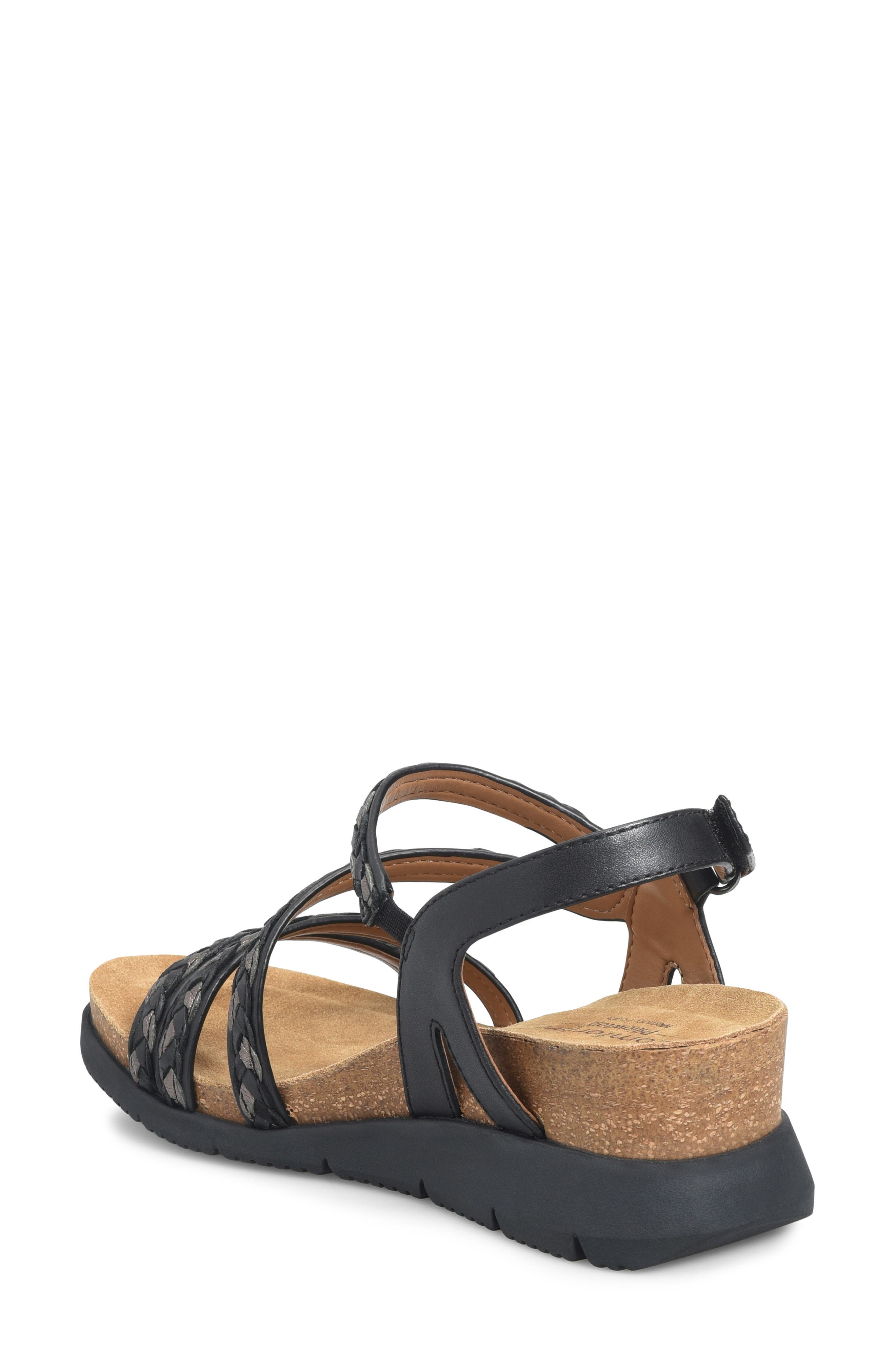 Comfortiva Silvia Wedge Sandal, Alternate, color, Black Multi