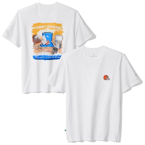 Men's Tommy Bahama White Cleveland Browns Tailgate State of Mind T-Shirt