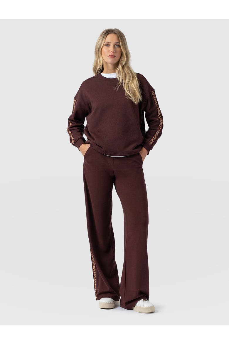 Victory Straight Leg Pant, Main, color, Maroon Leopard