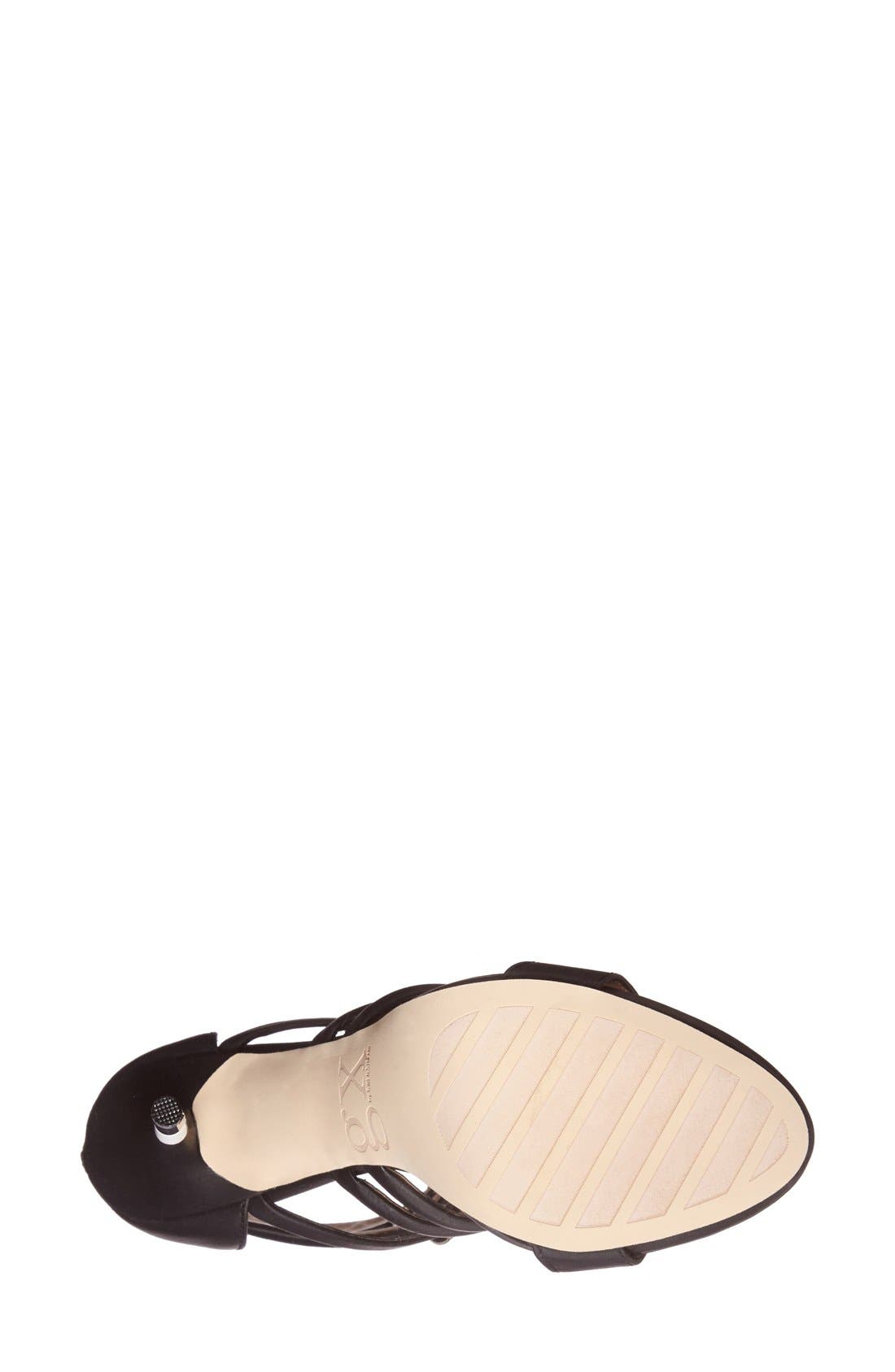 'Acacia' Sandal, Alternate, color, BLACK/ WHITE