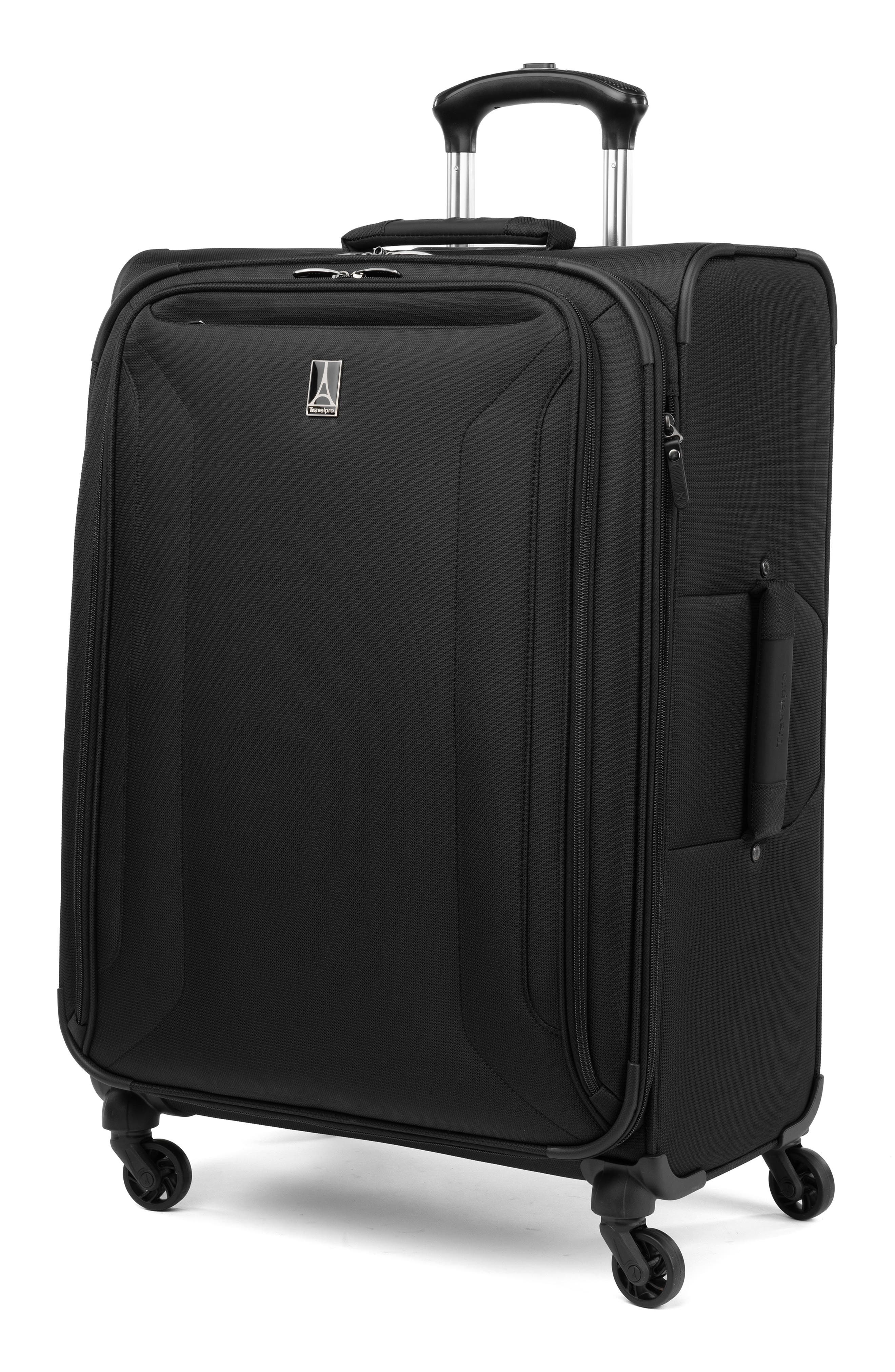 TRAVELPRO Pilot Air<sup>™</sup> 2 25" Expandable Medium Checked Spinner Luggage, Alternate, color, Black
