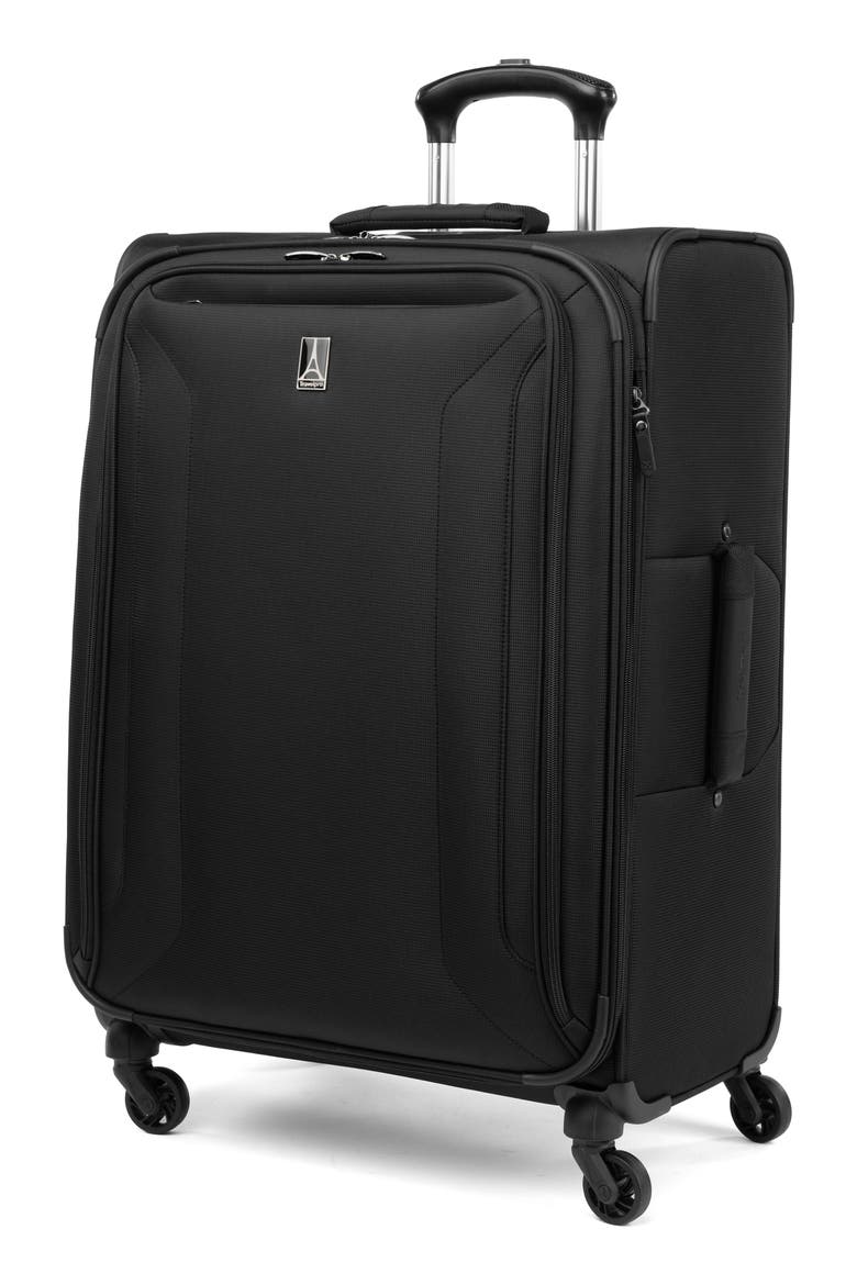 Pilot Air™ 2 25" Expandable Medium Checked Spinner Luggage, Alternate, color, BLACK