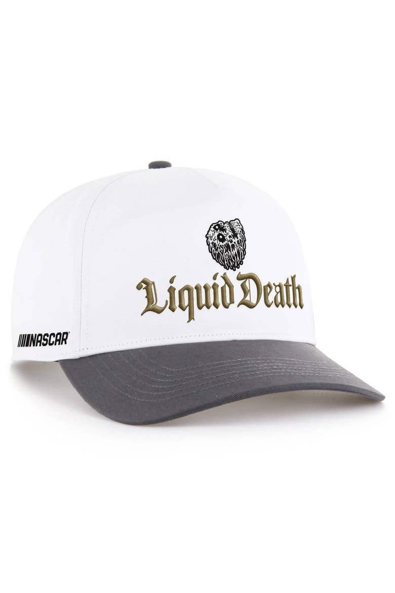 Men's '47  White NASCAR Liquid Death Triple Hit Two-Tone Hitch Adjustable Hat, Main, color, White