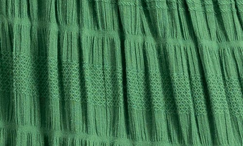 Max Studio Textured Midi Skirt In Green