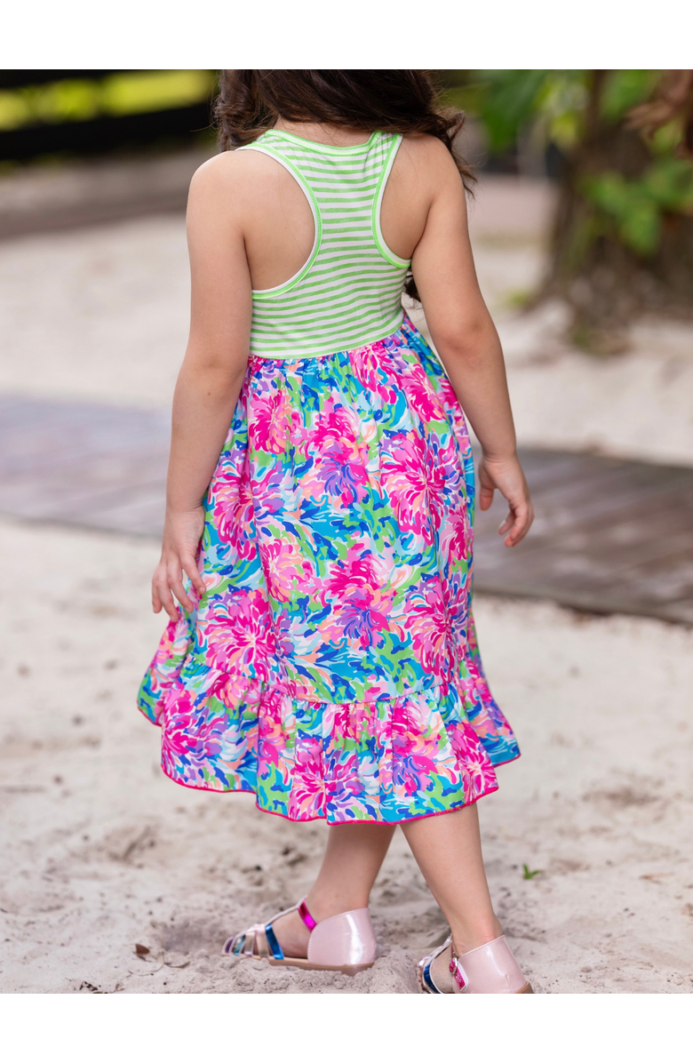 Mia Belle Girls Tropical Bloom Sleeveless Hi-Lo Dress, Alternate, color, Purple