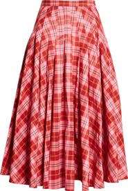 Molly Goddard Henri Tartan Pleated Skirt