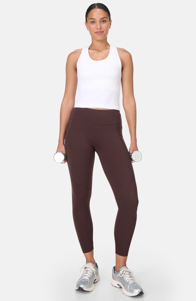 Sweaty Betty Power 7/8 Workout Pocket Leggings, Alternate, color, Sable Brown