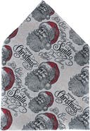 Trafalgar Santa Claus Is Watching Silk 12x12 Pocket Square