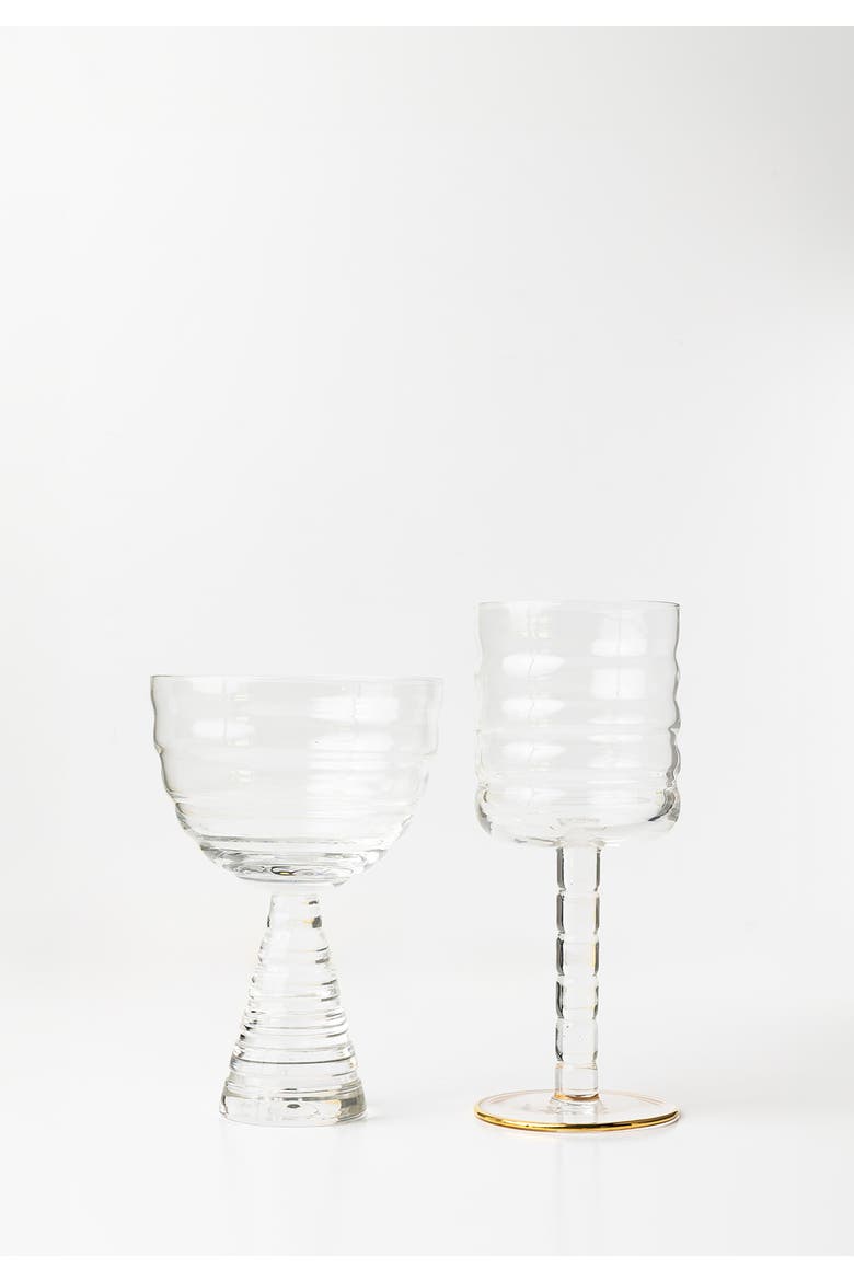 Fluted Goblet Set of Four, Alternate, color, No Color