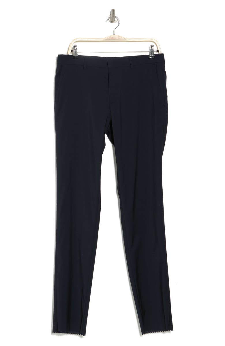 BOSS Genesis Solid Wool Trousers, Alternate, color, Dark Blue