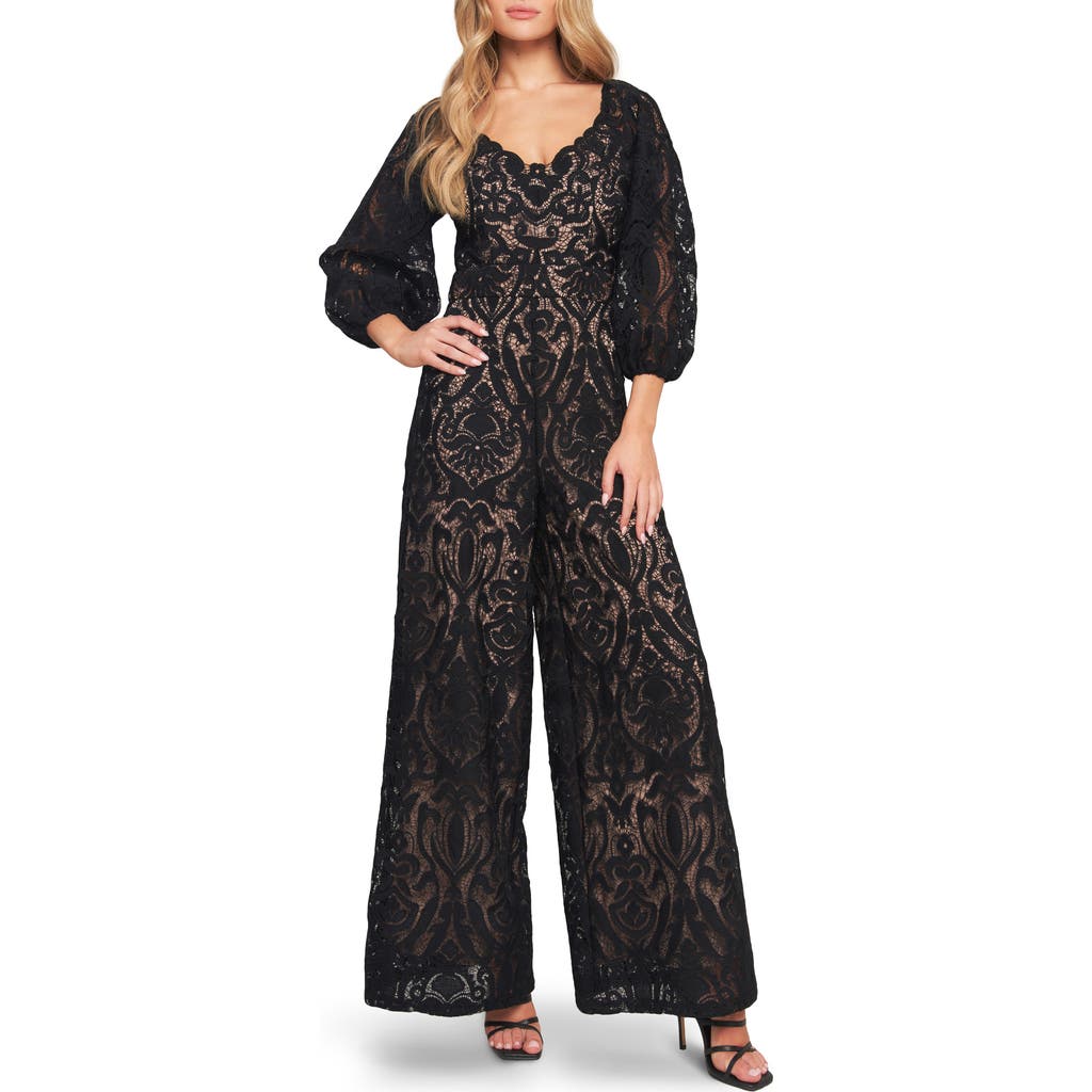 Flying Tomato Lace Jumpsuit In Black