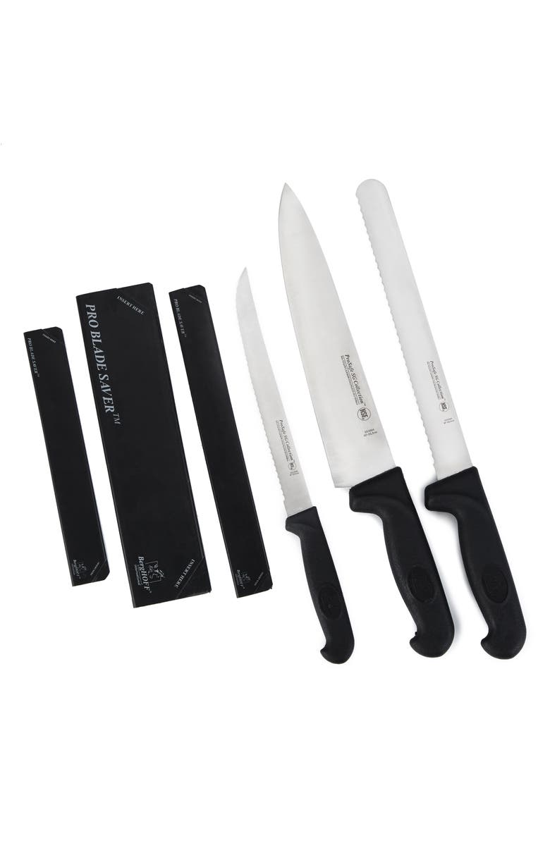BergHOFF Soft Grip 3-Piece Stainless Steel Knife Set, Main, color, 