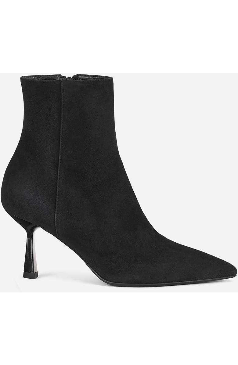 AGL Alla Bootie Heeled Ankle Boot in Velour, Main, color, Black