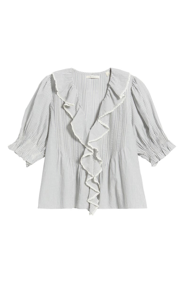 DÔEN Henri Organic Cotton Voile Top, Alternate, color, Adelaide Stripe