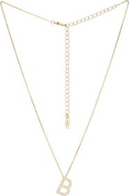 Ettika Crystal Initial Pendant Necklace
