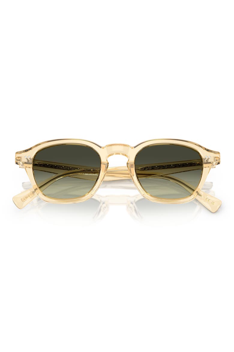 48mm Small Square Sunglasses, Alternate, color, YELLOW BEIGE/ G-15 GRADIENT