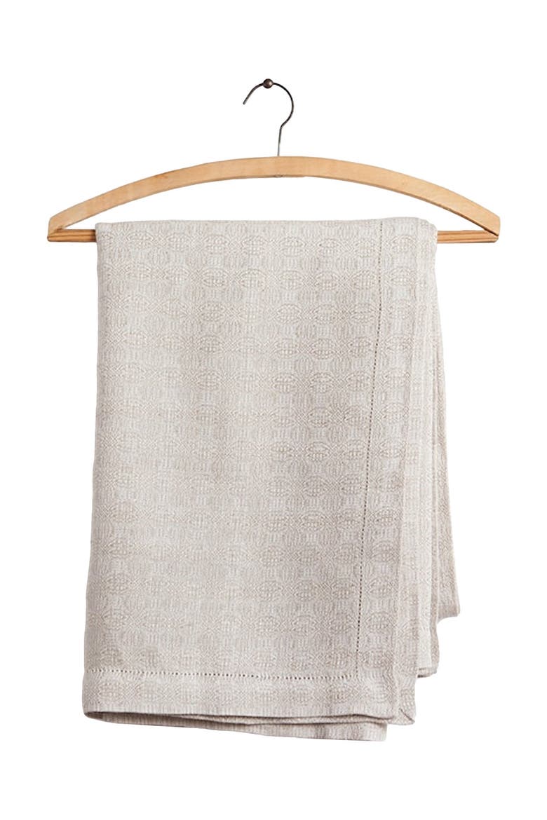 Linen Cloverleaf Tablecloth, Main, color, Natural