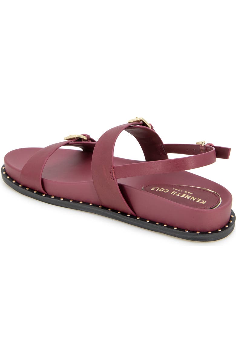 Kenneth Cole Drinity Flat Slingback Sandal, Alternate, color, Dark Red Leather