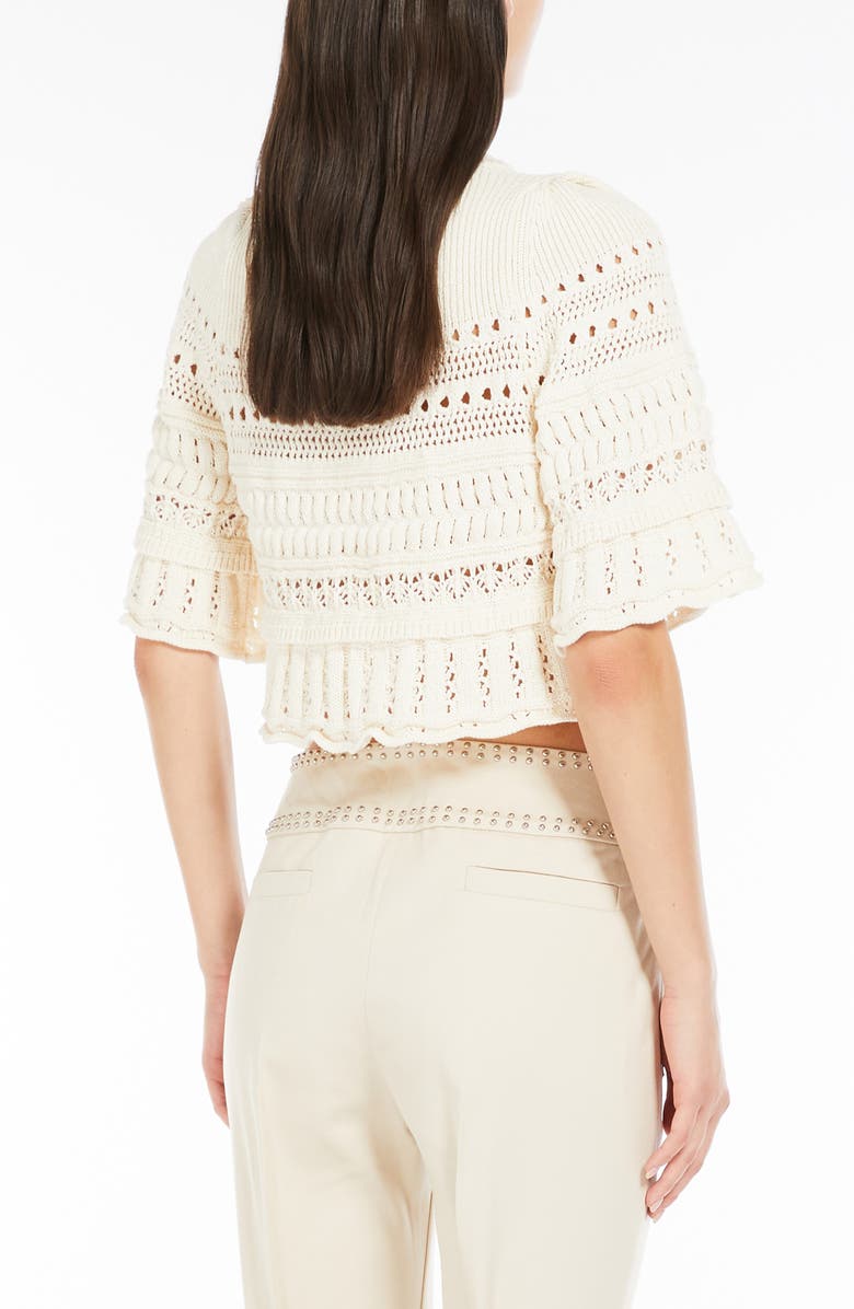 Weekend Max Mara Mixed Stitch Cotton Sweater, Alternate, color, 