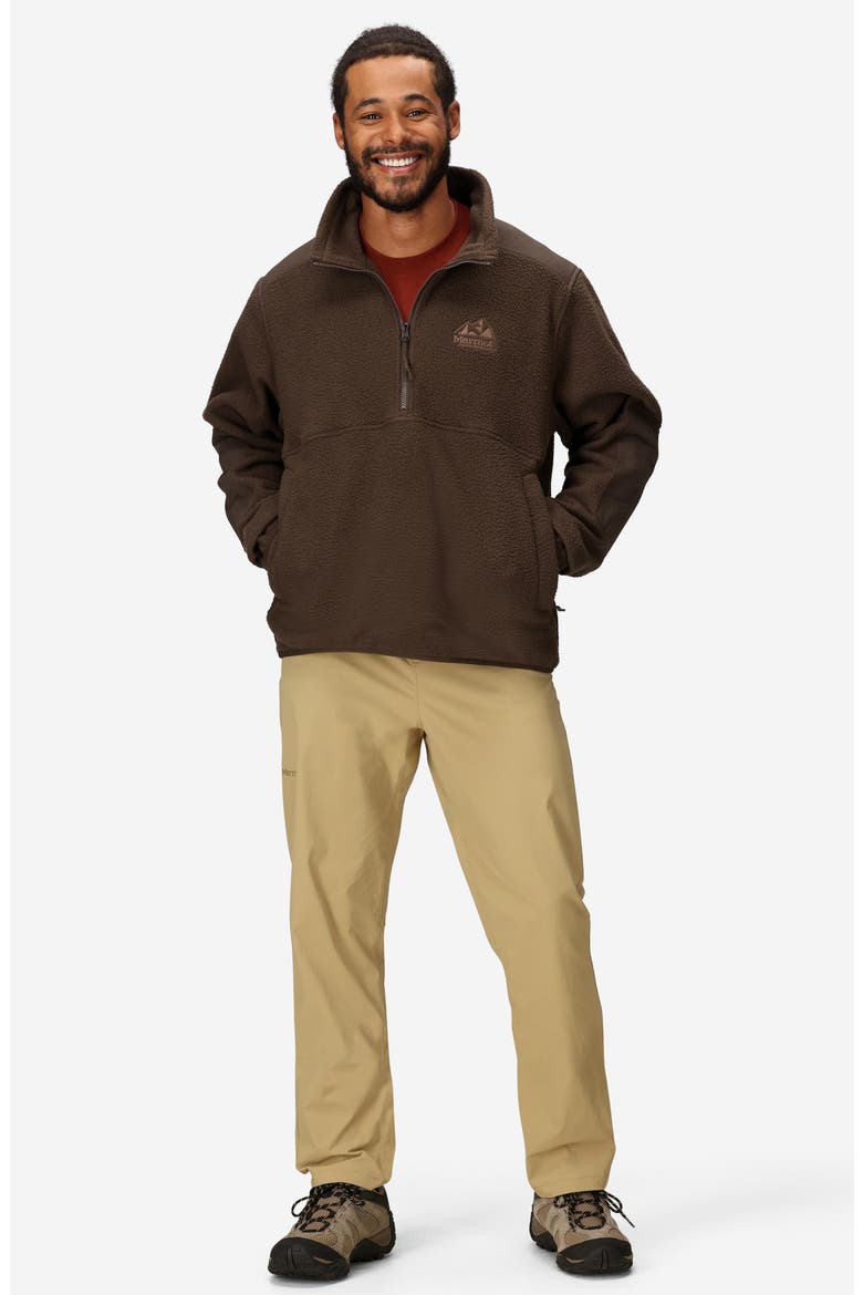 Wanderer High Pile Fleece Half Zip Pullover, Alternate, color, HICKORY NUT