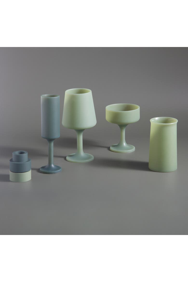 Stemm |Silicone Unbreakable Wine Glasses, Alternate, color, Buttermilk + Cantaloupe