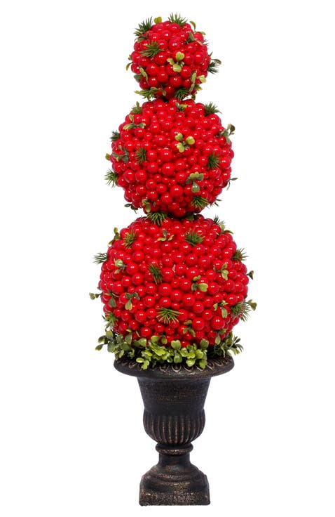 Triple Ball Berry Topiary, Set of 2