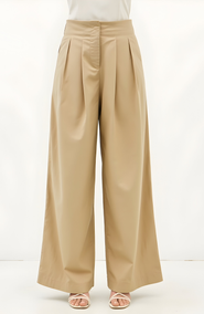 Modenaire Pleated Wide-Leg Trousers