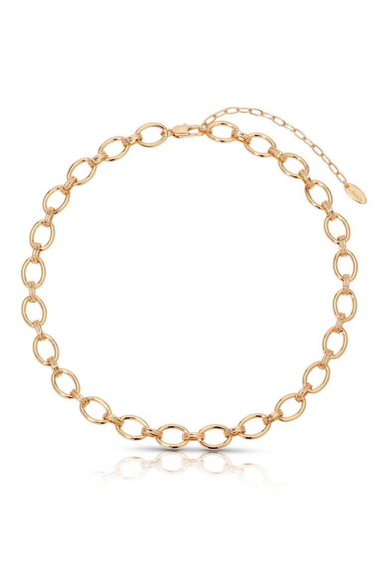 Linked Up Chain Necklace, Main, color, GOLD