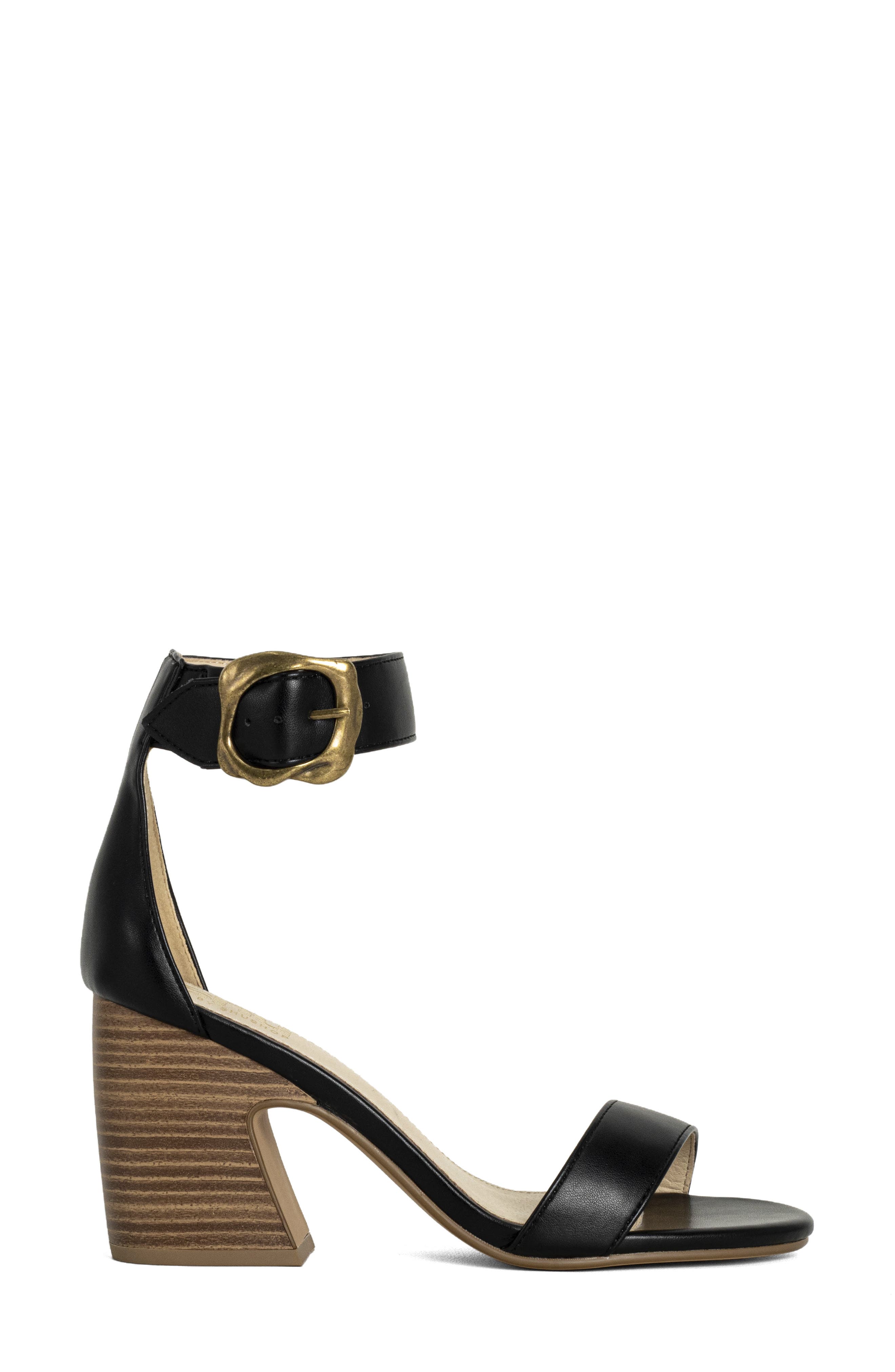 SHUSHOP Eliya Ankle Strap Sandal, Alternate, color, Black