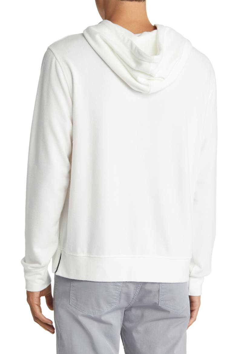 Performance Flannel Pullover Hoodie, Alternate, color, WHITE