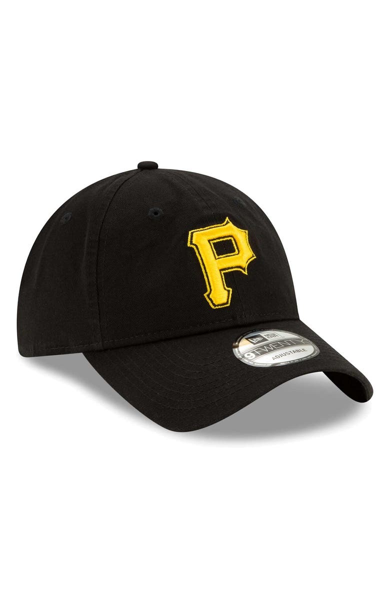 New Era Men's New Era Black Pittsburgh Pirates Logo Replica Core Classic 9TWENTY Adjustable Hat, Alternate, color, 