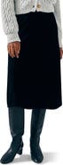 Faherty Stretch Velvet Midi Skirt