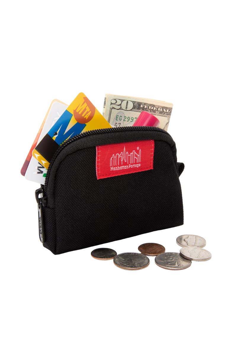 Manhattan Portage Coin Purse W/Divider, Alternate, color, Black