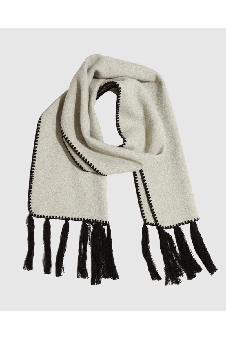 Mountain Side Scarf, Alternate, color, Cream