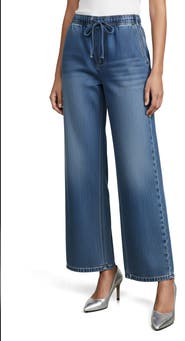 bebe The Easy Pull-On Wide Leg Jeans