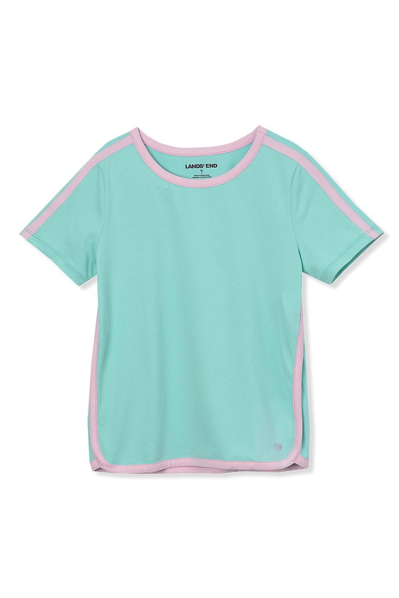 Girls Short Sleeve Performance Tee, Main, color, Aruba Blue