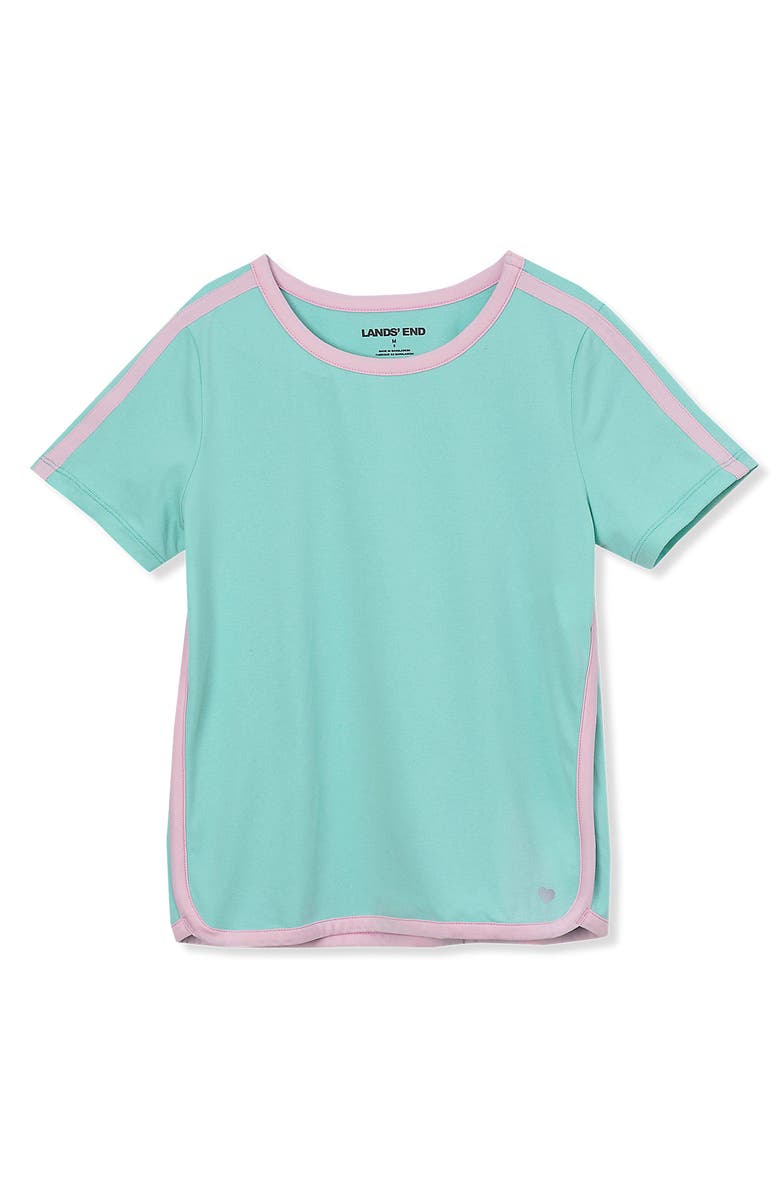 Lands' End Girls Short Sleeve Performance Tee, Main, color, Aruba Blue