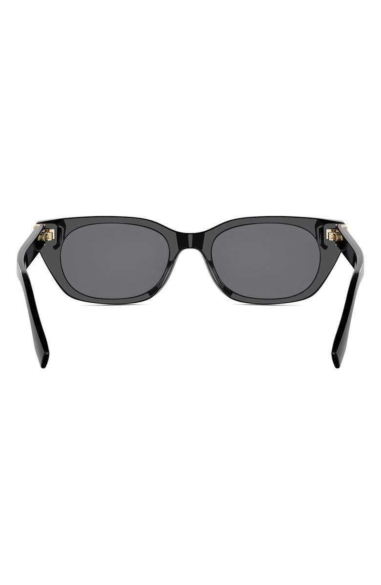 Fendi Forever Fendi 51mm Cat Eye Sunglasses, Alternate, color, Shiny Black / Smoke