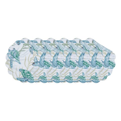 Cape Canaveral Reversible Round Set of 6 Placemats 17"