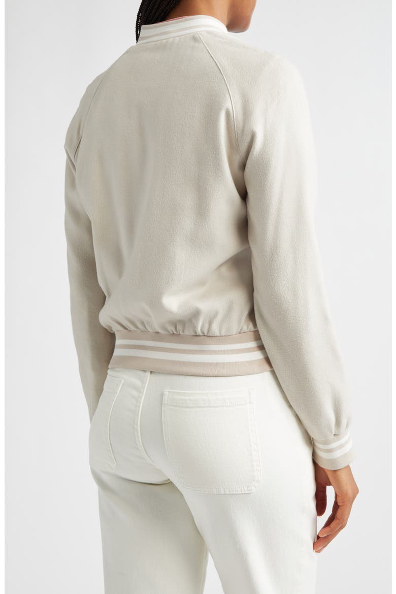 Columbio Silk & Cashmere Bomber Jacket, Alternate, color, 121 BEIGE