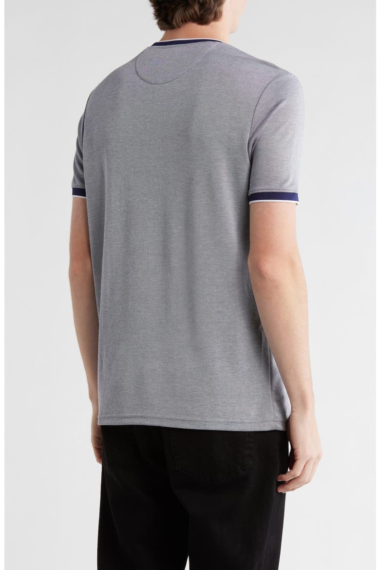 Tipped Crewneck Knit T-Shirt, Alternate, color, NAVY