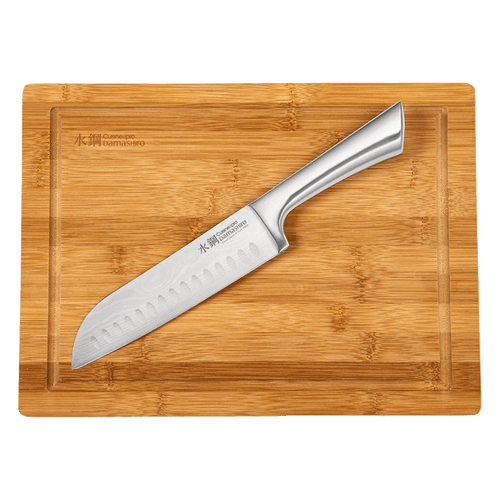 Cuisine::pro Damashiro 6.5" Santoku & 10"x13.5" Board Set In Multi