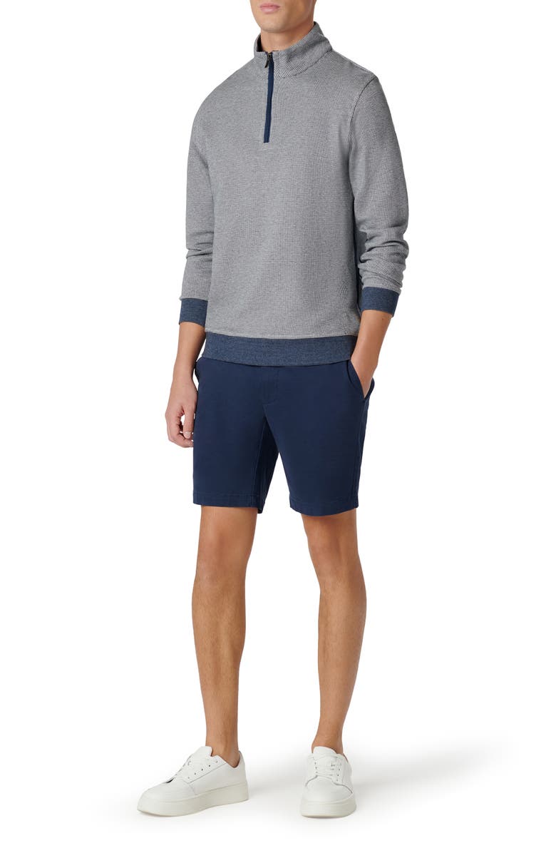 Bugatchi Quarter Zip Pullover, Alternate, color, Navy