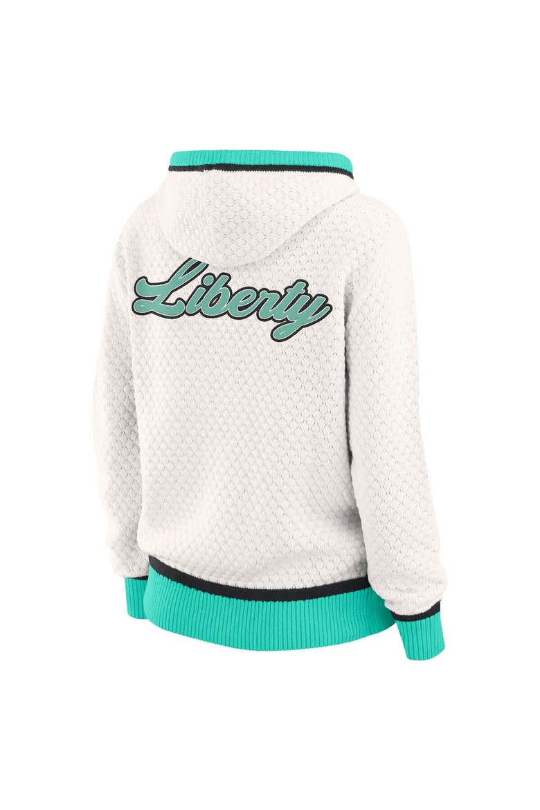Women's WEAR by Erin Andrews  Cream New York Liberty Hooded Sweater, Alternate, color, Cream