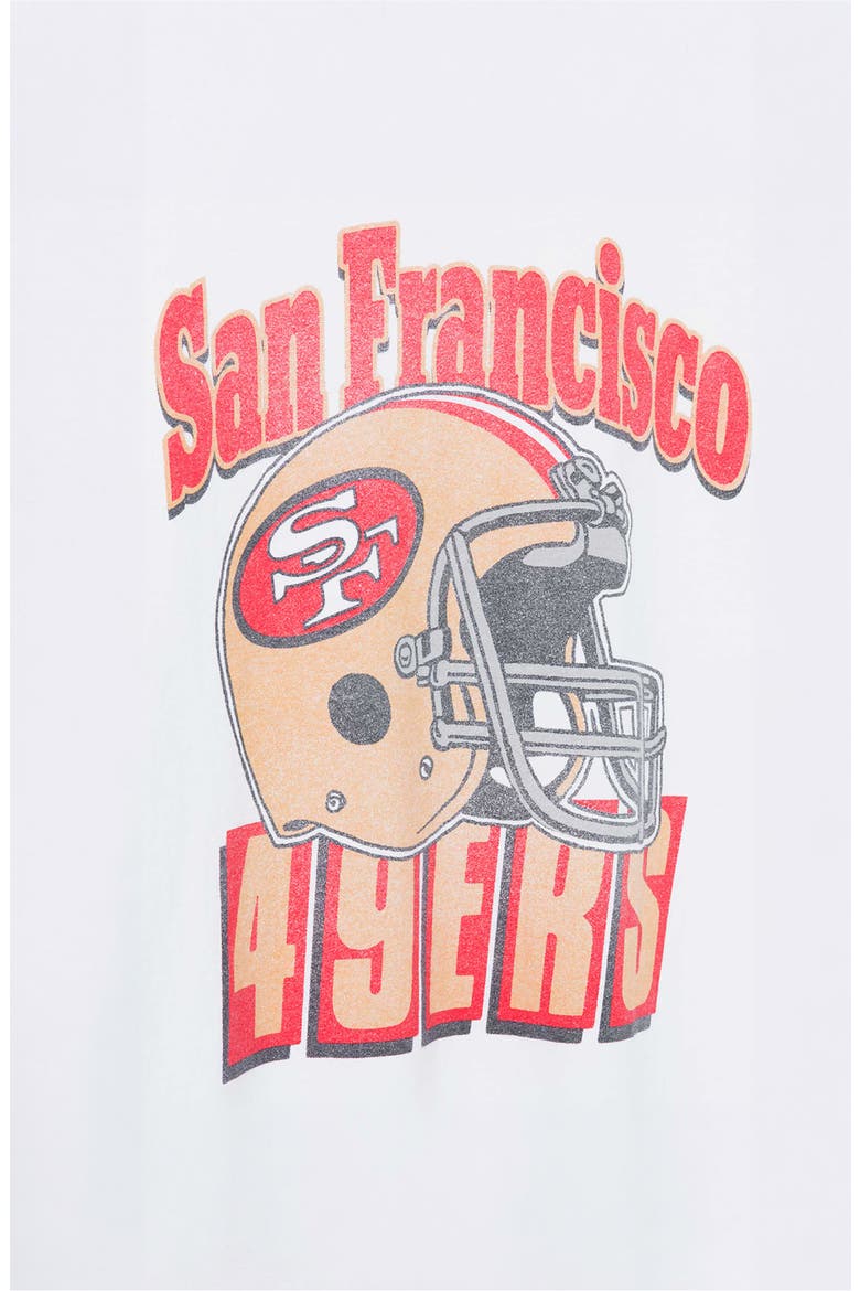 San Francisco 49ers Throwback Helmet Cotton Graphic T-Shirt, Alternate, color, WHITE