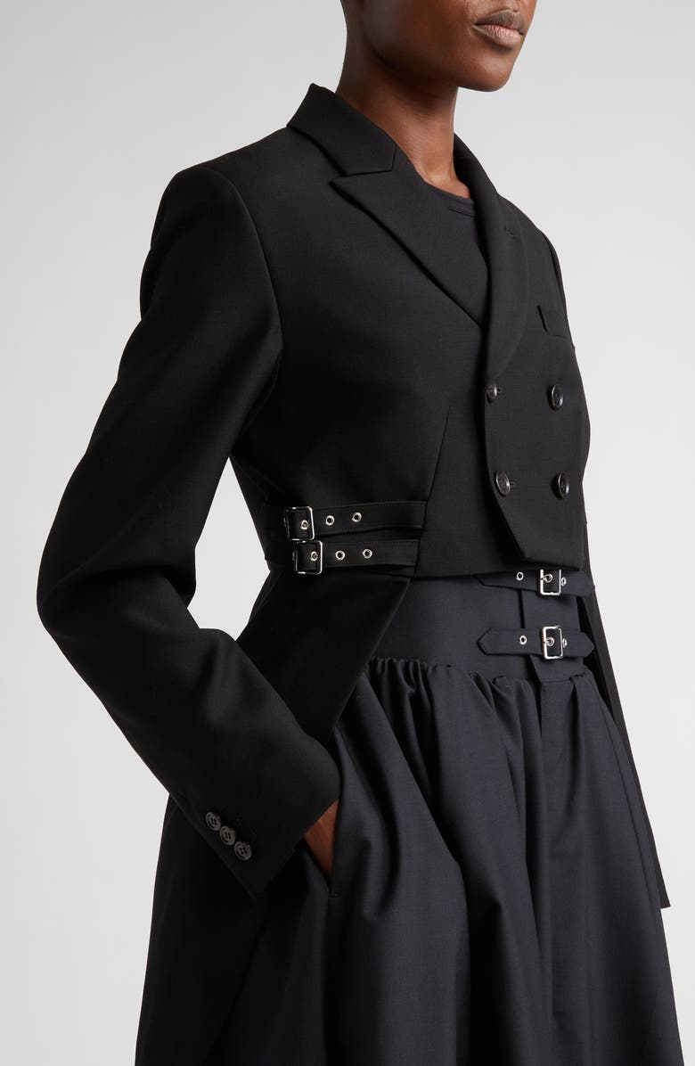 Noir Kei Ninomiya Double Breasted Wool & Mohair Crop Tailcoat, Alternate, color, 