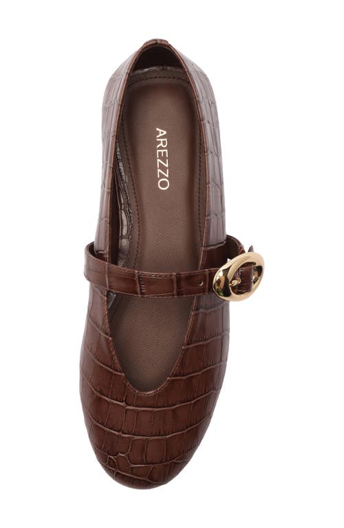 Arezzo Erica Croc Embossed Ballet Flat
