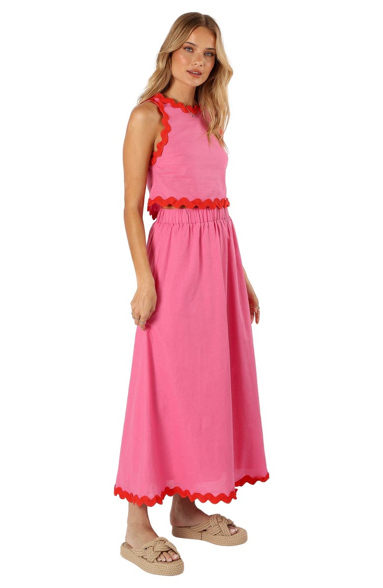 Petal & Pup Chrissy Sleeveless Cotton Top & Maxi Skirt, Alternate, color, Pink Red