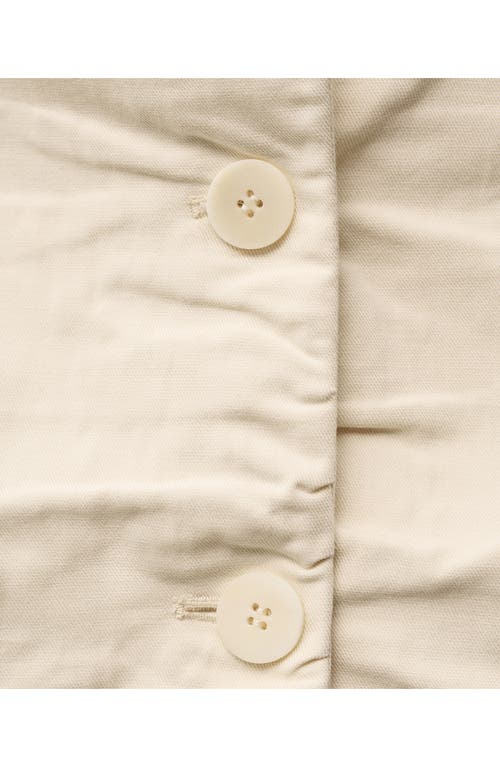 Mango Wrinkled Cotton & Linen Suit Blazer In Neutral