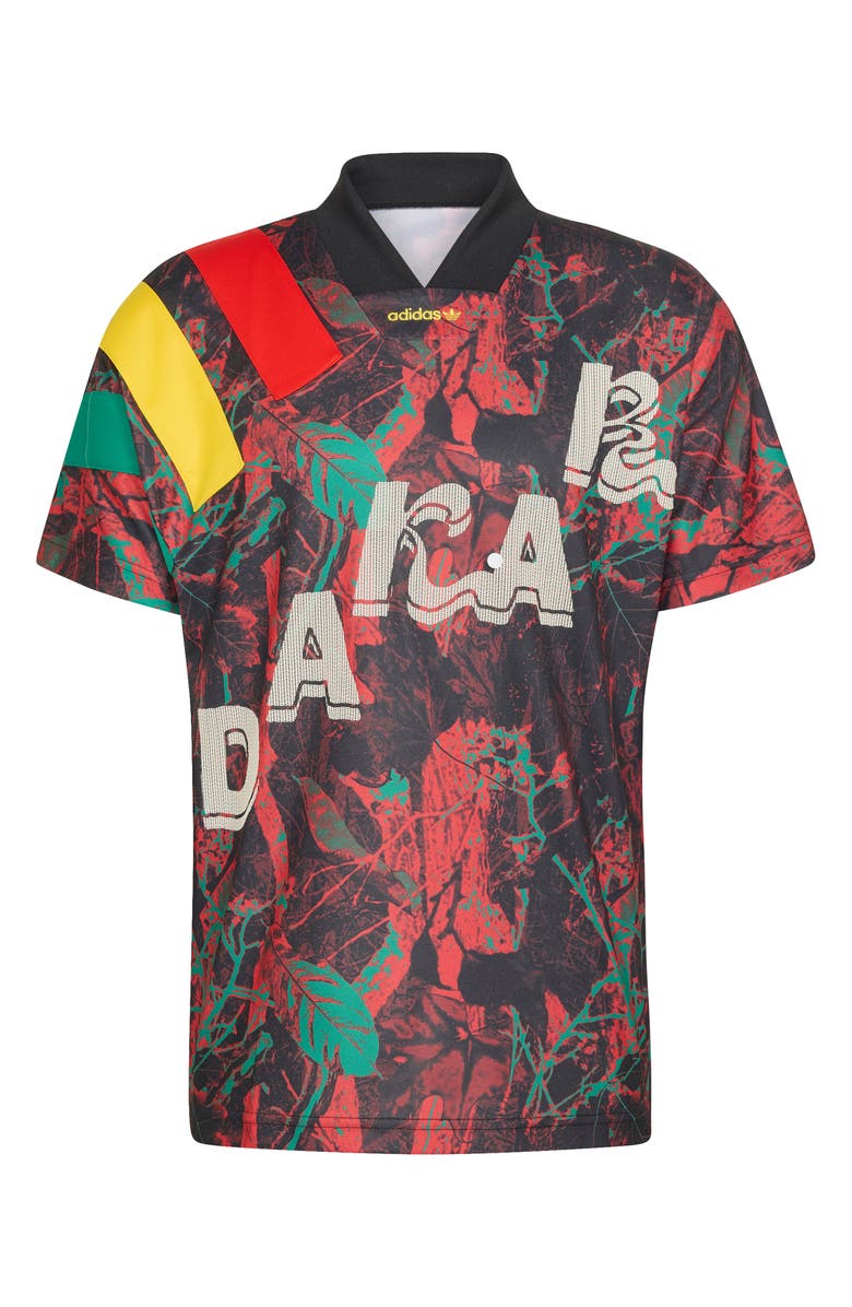 adidas Senegal Graphic Jersey, Alternate, color, Bold Green/ Yellow/ Red